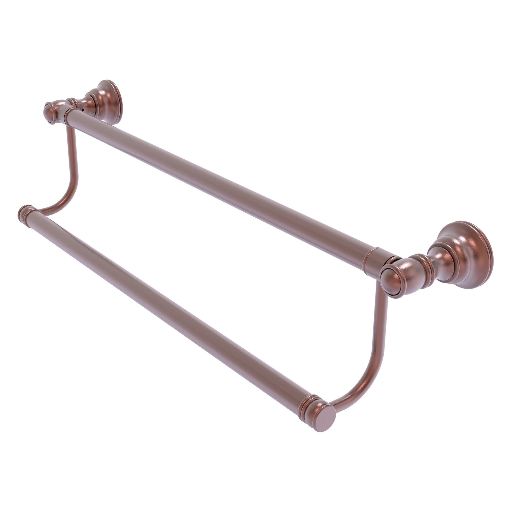 Allied Brass Carolina 24" x 5.2" Antique Copper Solid Brass Double Towel Bar