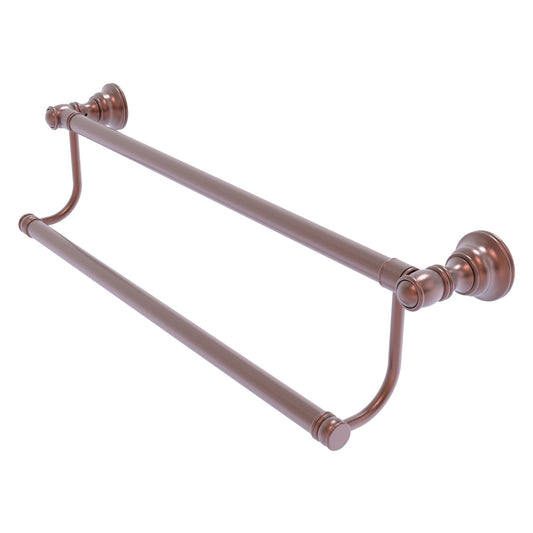 Allied Brass Carolina 24" x 5.2" Antique Copper Solid Brass Double Towel Bar