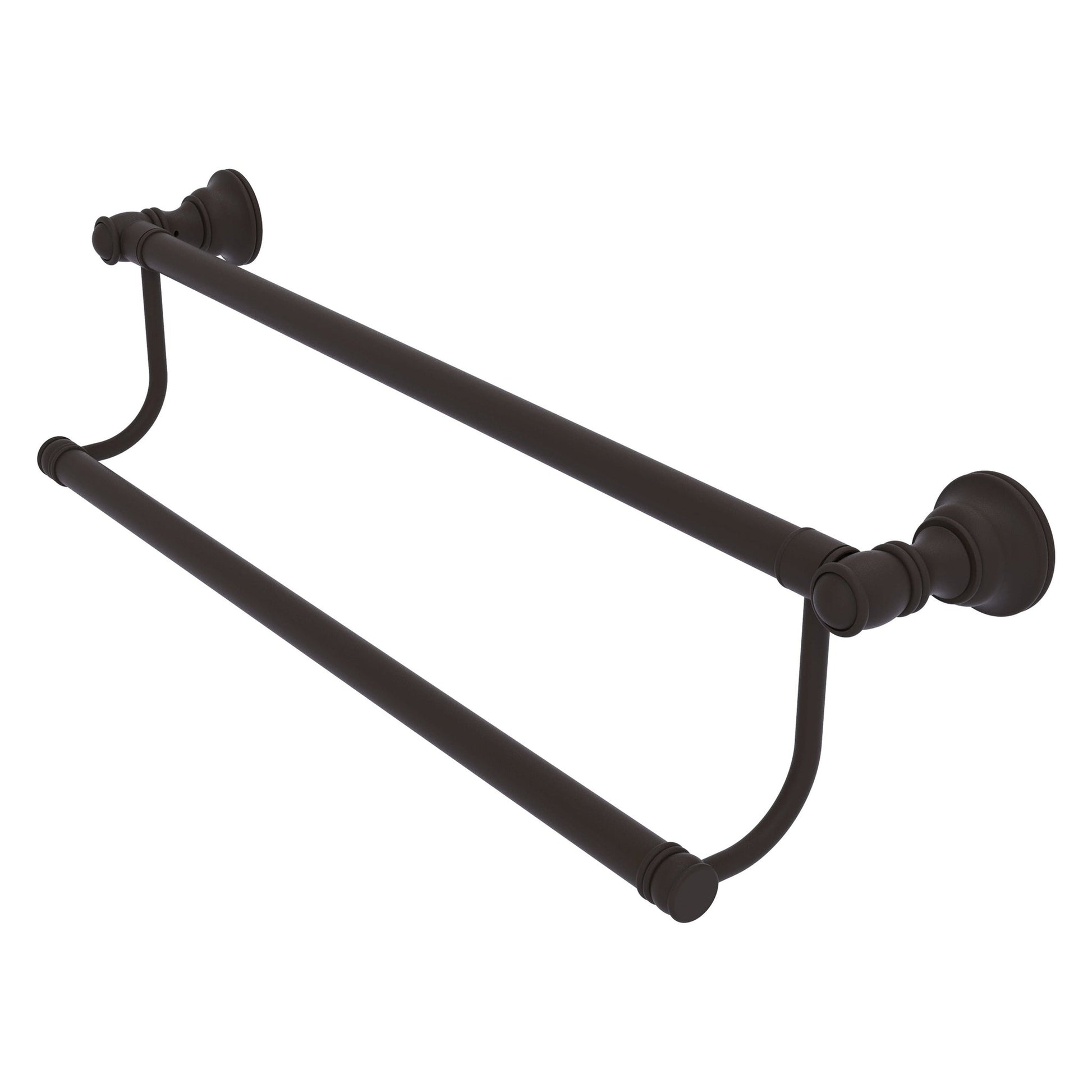 Allied Brass Carolina 24" x 5.2" Oil Rubbed Bronze Solid Brass Double Towel Bar