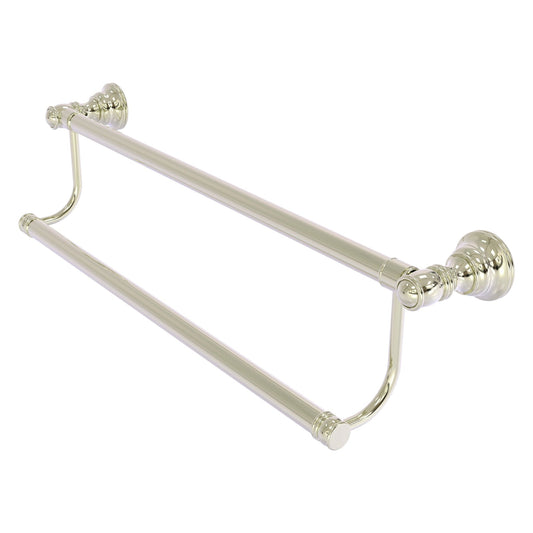 Allied Brass Carolina 24" x 5.2" Polished Nickel Solid Brass Double Towel Bar