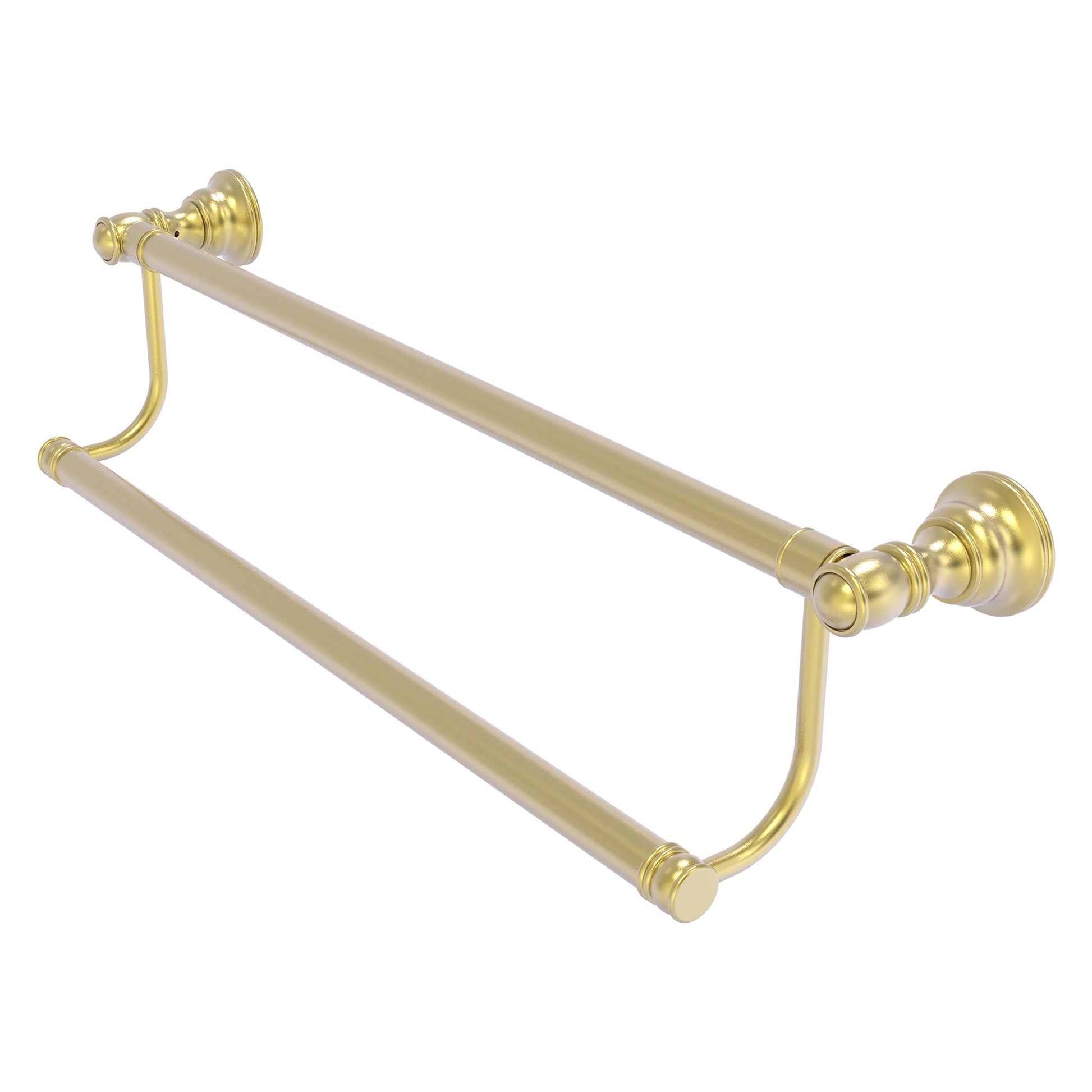 Allied Brass Carolina 24" x 5.2" Satin Brass Solid Brass Double Towel Bar