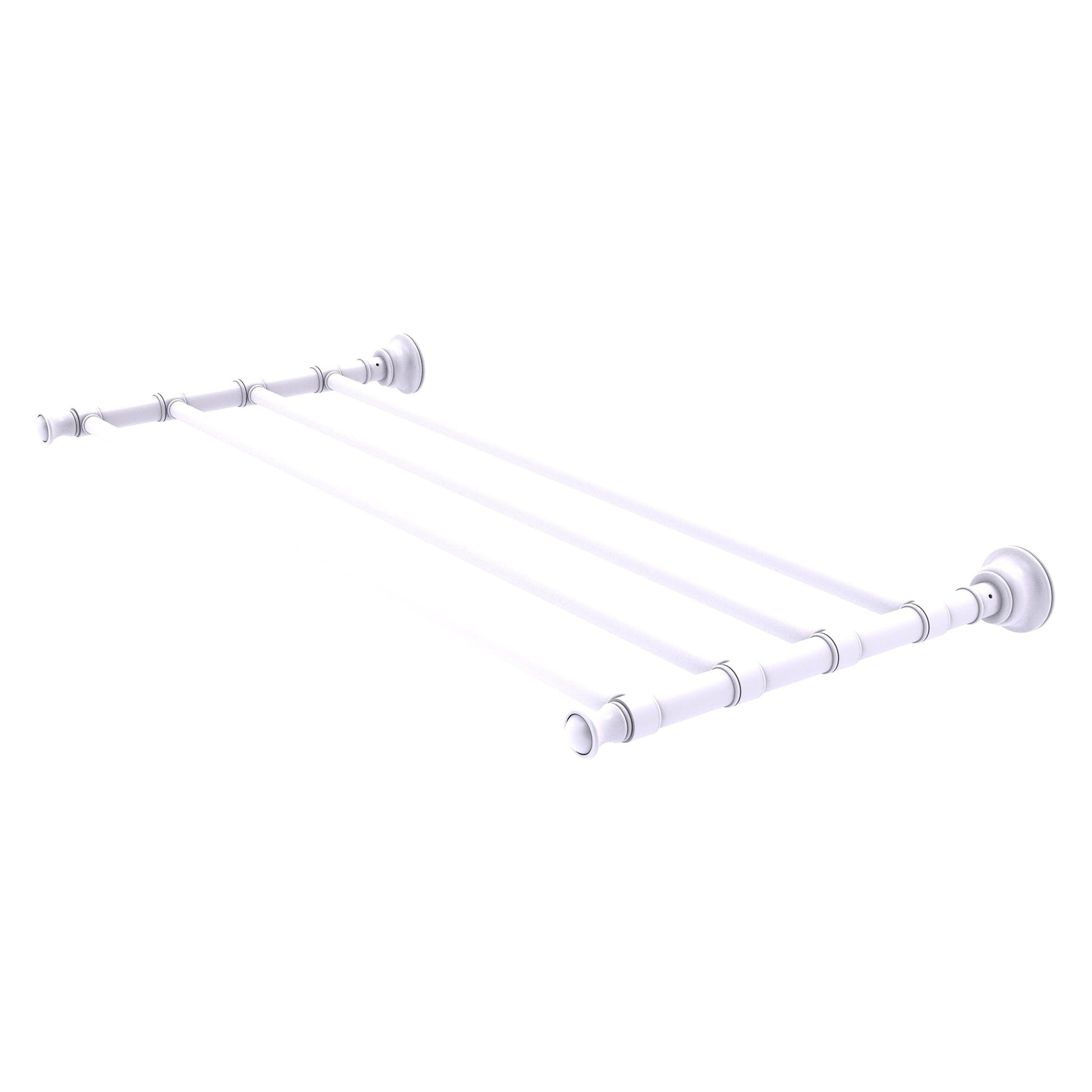 Allied Brass Carolina 26" x 12.7" Matte White Solid Brass Towel Shelf