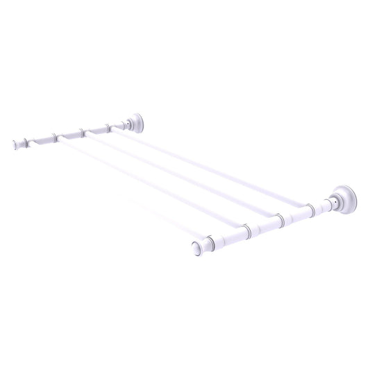 Allied Brass Carolina 26" x 12.7" Matte White Solid Brass Towel Shelf