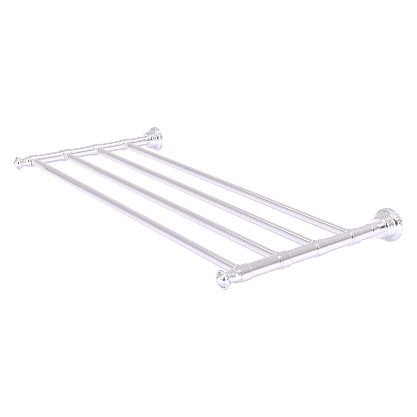Allied Brass Carolina 26" x 12.7" Satin Chrome Solid Brass Towel Shelf