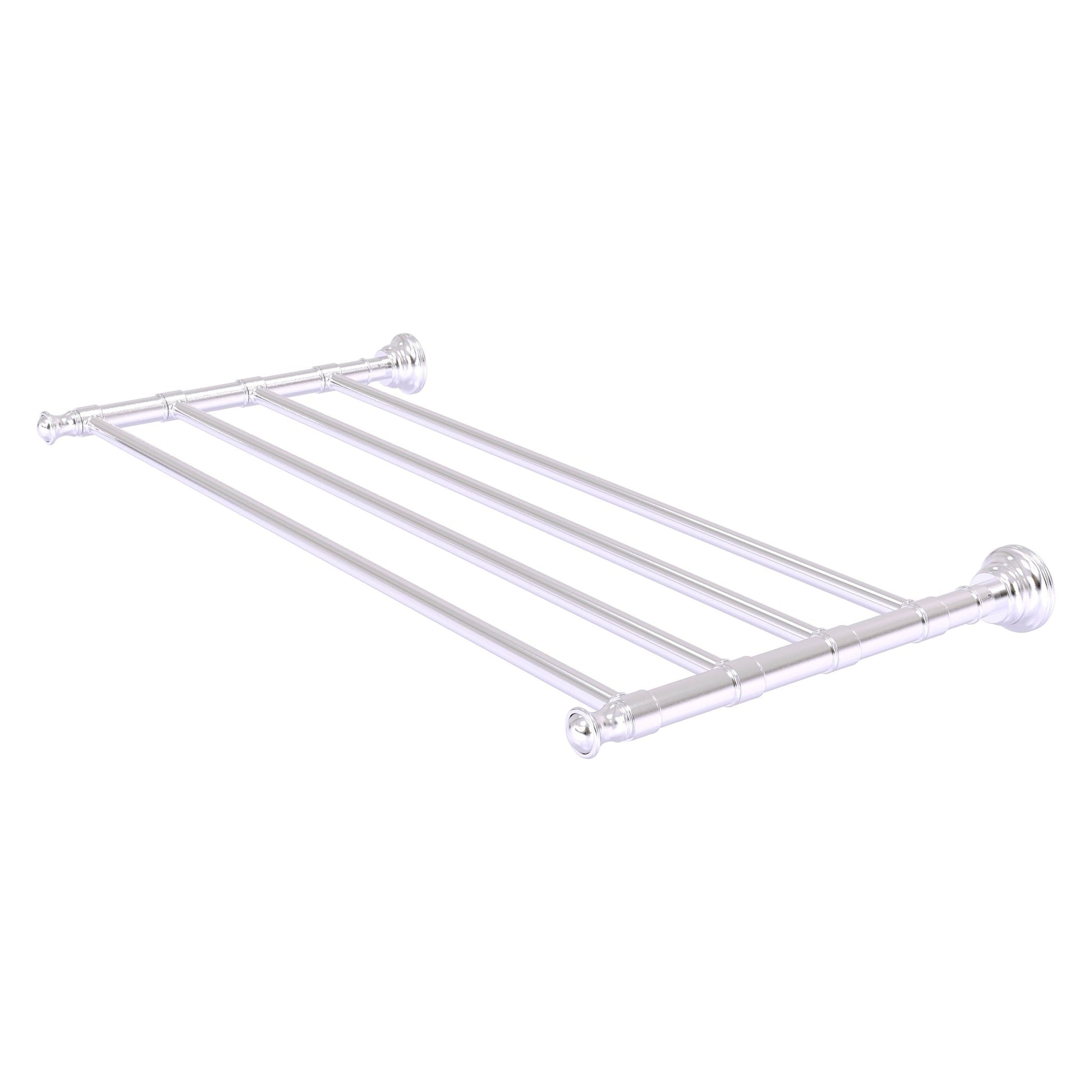 Allied Brass Carolina 26" x 12.7" Satin Chrome Solid Brass Towel Shelf