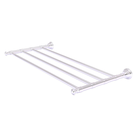 Allied Brass Carolina 26" x 12.7" Satin Chrome Solid Brass Towel Shelf