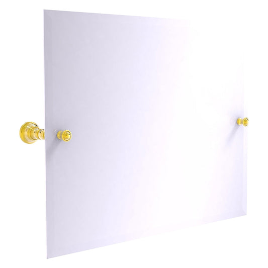 Allied Brass Carolina 26" x 4.8" Polished Brass Solid Brass Frameless Landscape Rectangular Tilt Mirror With Beveled Edge