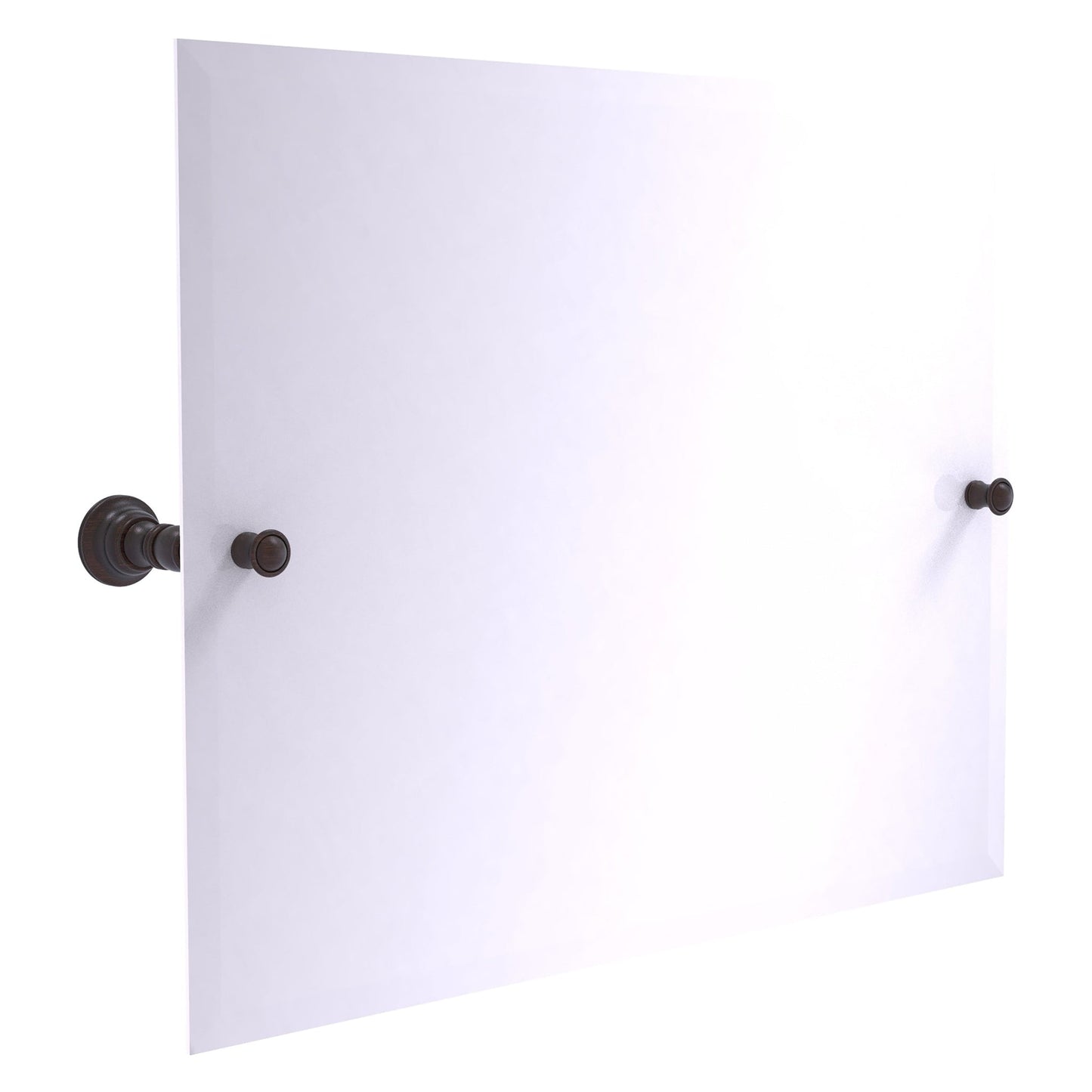 Allied Brass Carolina 26" x 4.8" Venetian Bronze Solid Brass Frameless Landscape Rectangular Tilt Mirror With Beveled Edge