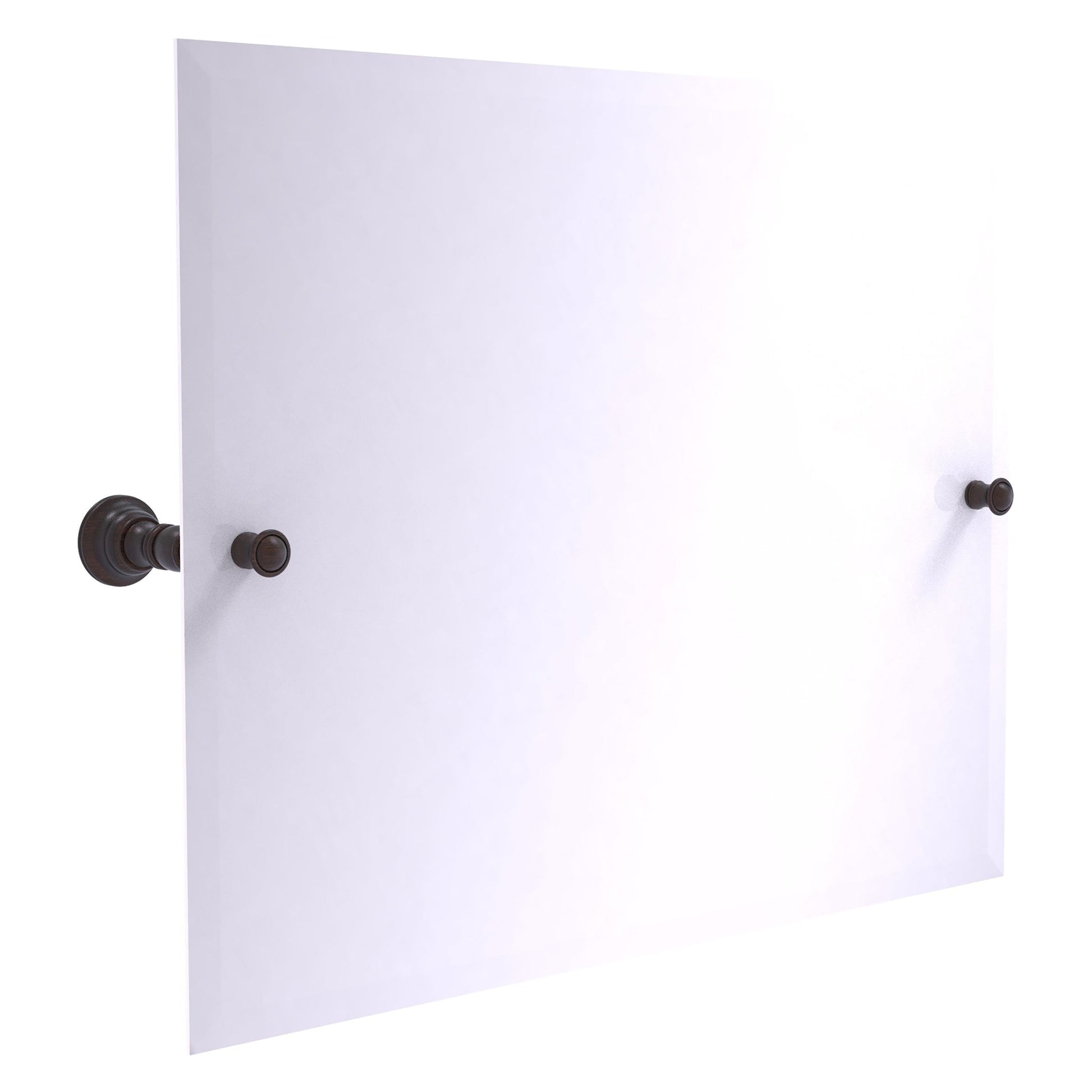 Allied Brass Carolina 26" x 4.8" Venetian Bronze Solid Brass Frameless Landscape Rectangular Tilt Mirror With Beveled Edge