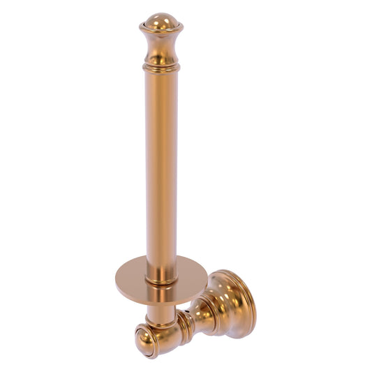 Allied Brass Carolina 2.4" x 3.7" Brushed Bronze Solid Brass Upright Toilet Paper Holder