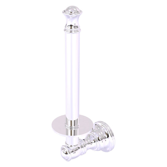 Allied Brass Carolina 2.4" x 3.7" Polished Chrome Solid Brass Upright Toilet Paper Holder