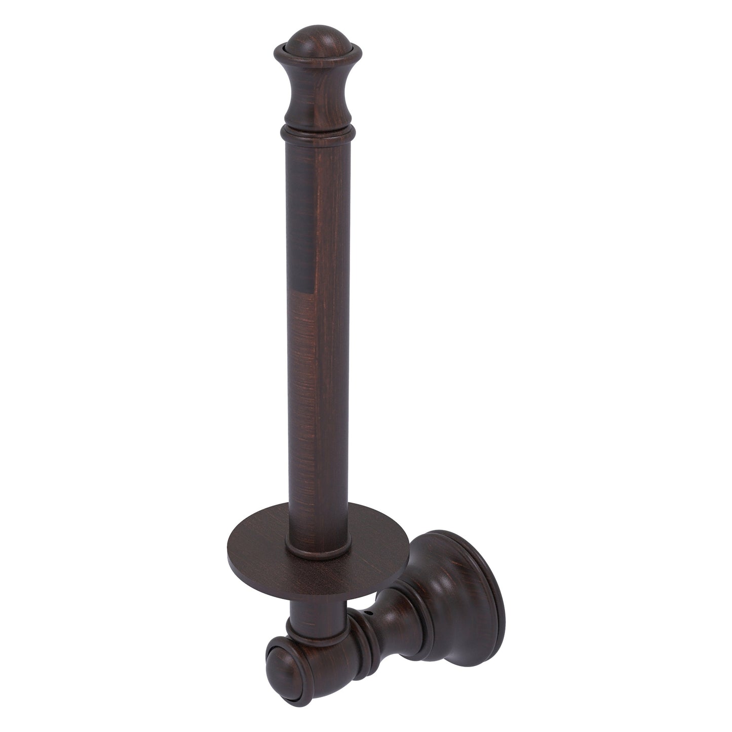 Allied Brass Carolina 2.4" x 3.7" Venetian Bronze Solid Brass Upright Toilet Paper Holder