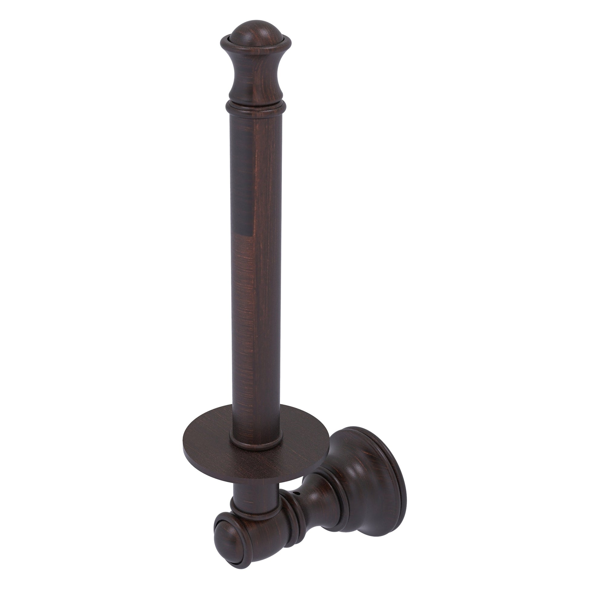 Allied Brass Carolina 2.4" x 3.7" Venetian Bronze Solid Brass Upright Toilet Paper Holder