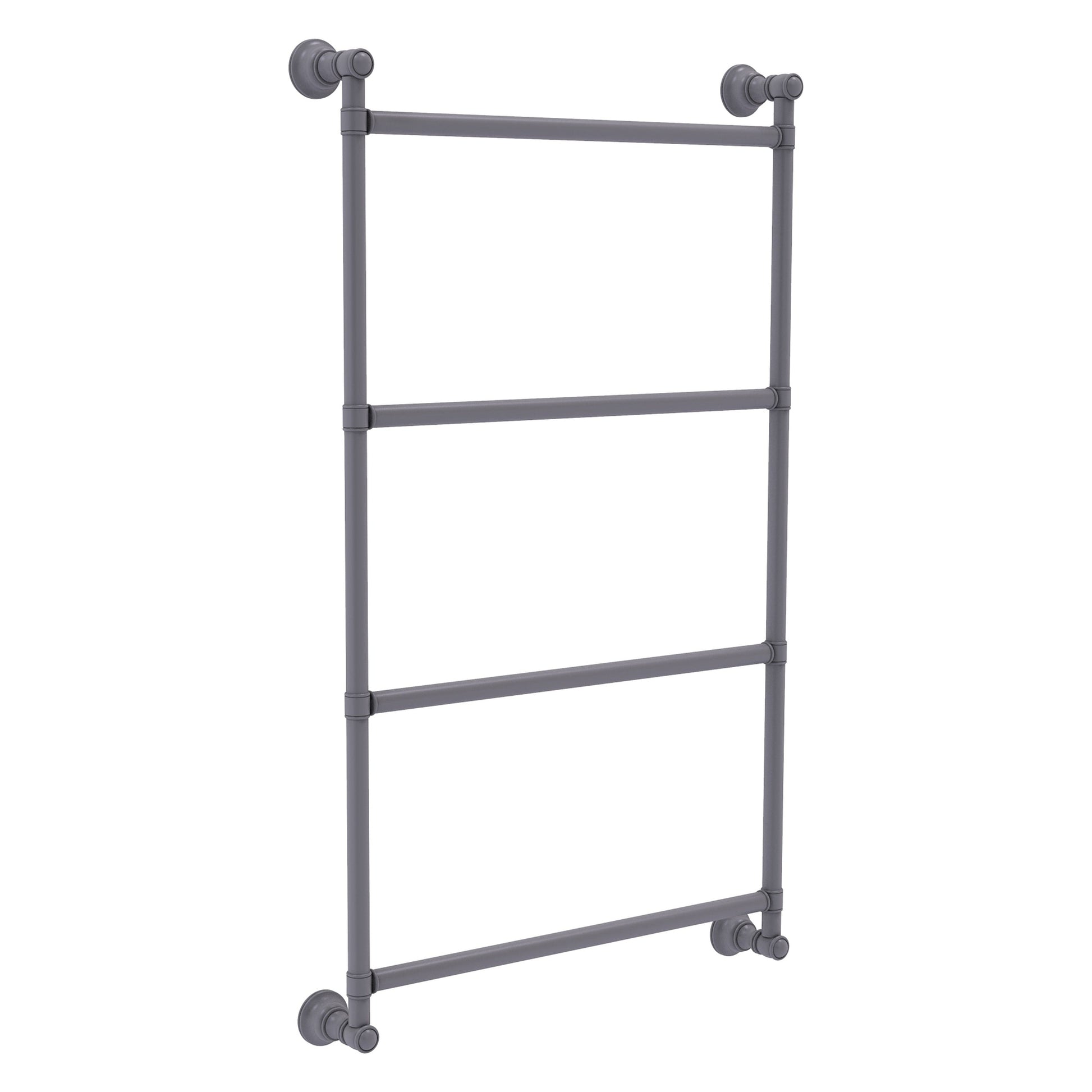 Allied Brass Carolina 30" x 3.3" Matte Gray Solid Brass 4-Tier Ladder Towel Bar