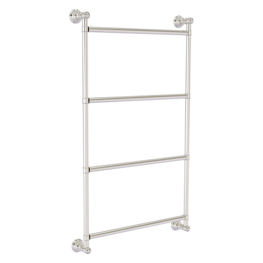Allied Brass Carolina 30" x 3.3" Satin Nickel Solid Brass 4-Tier Ladder Towel Bar