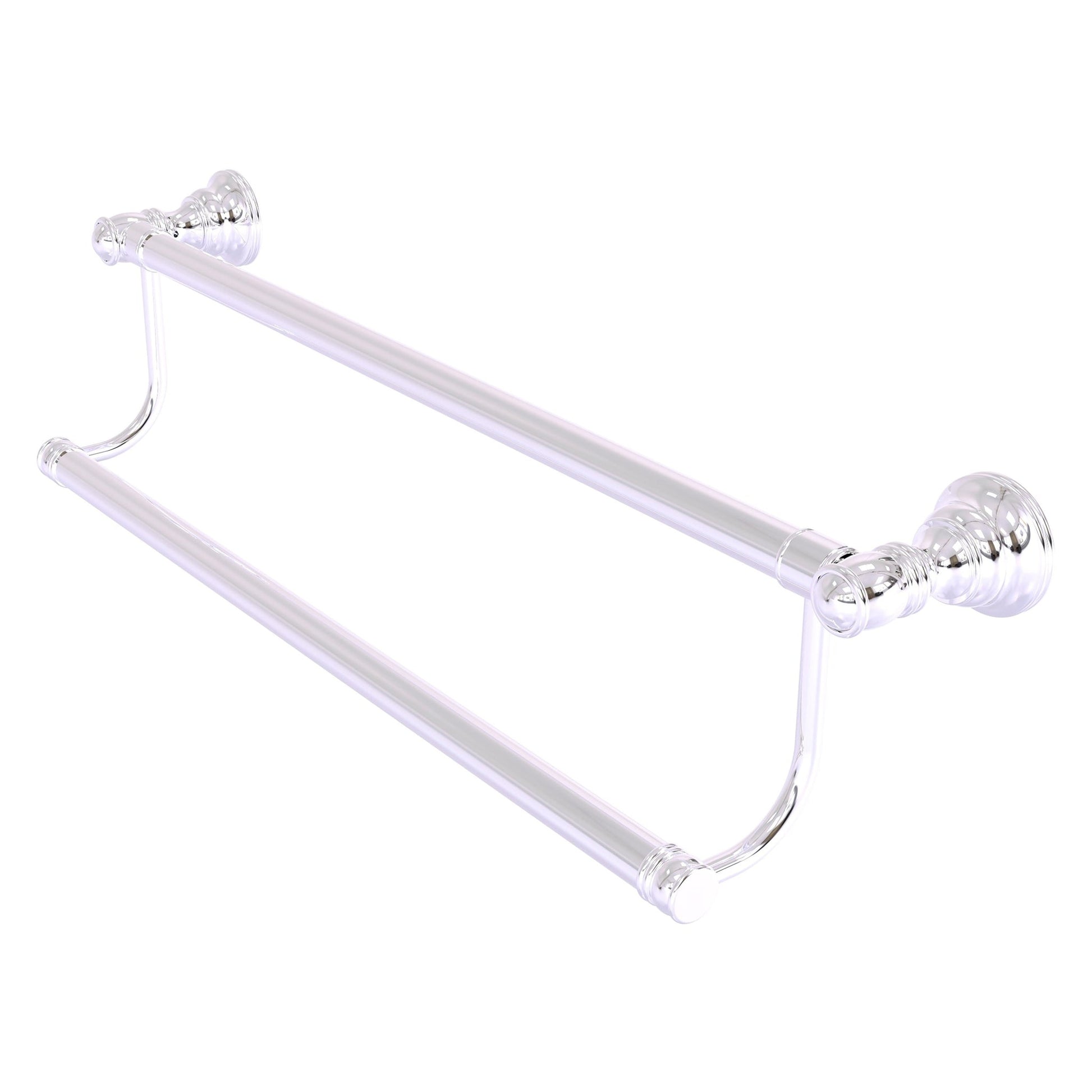 Allied Brass Carolina 30" x 5.2" Polished Chrome Solid Brass Double Towel Bar