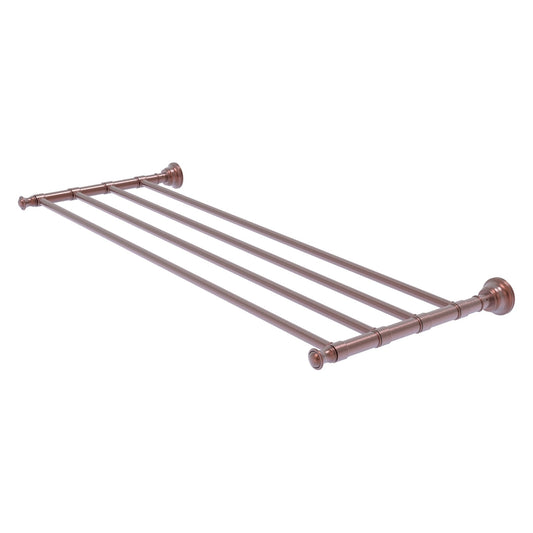 Allied Brass Carolina 32" x 12.7" Antique Copper Solid Brass Towel Shelf