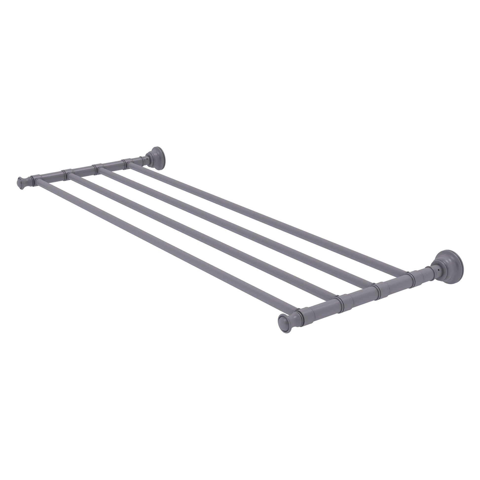 Allied Brass Carolina 32" x 12.7" Matte Gray Solid Brass Towel Shelf