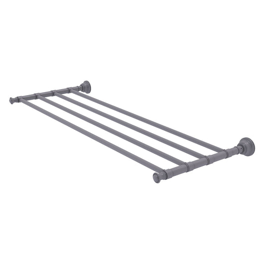 Allied Brass Carolina 32" x 12.7" Matte Gray Solid Brass Towel Shelf