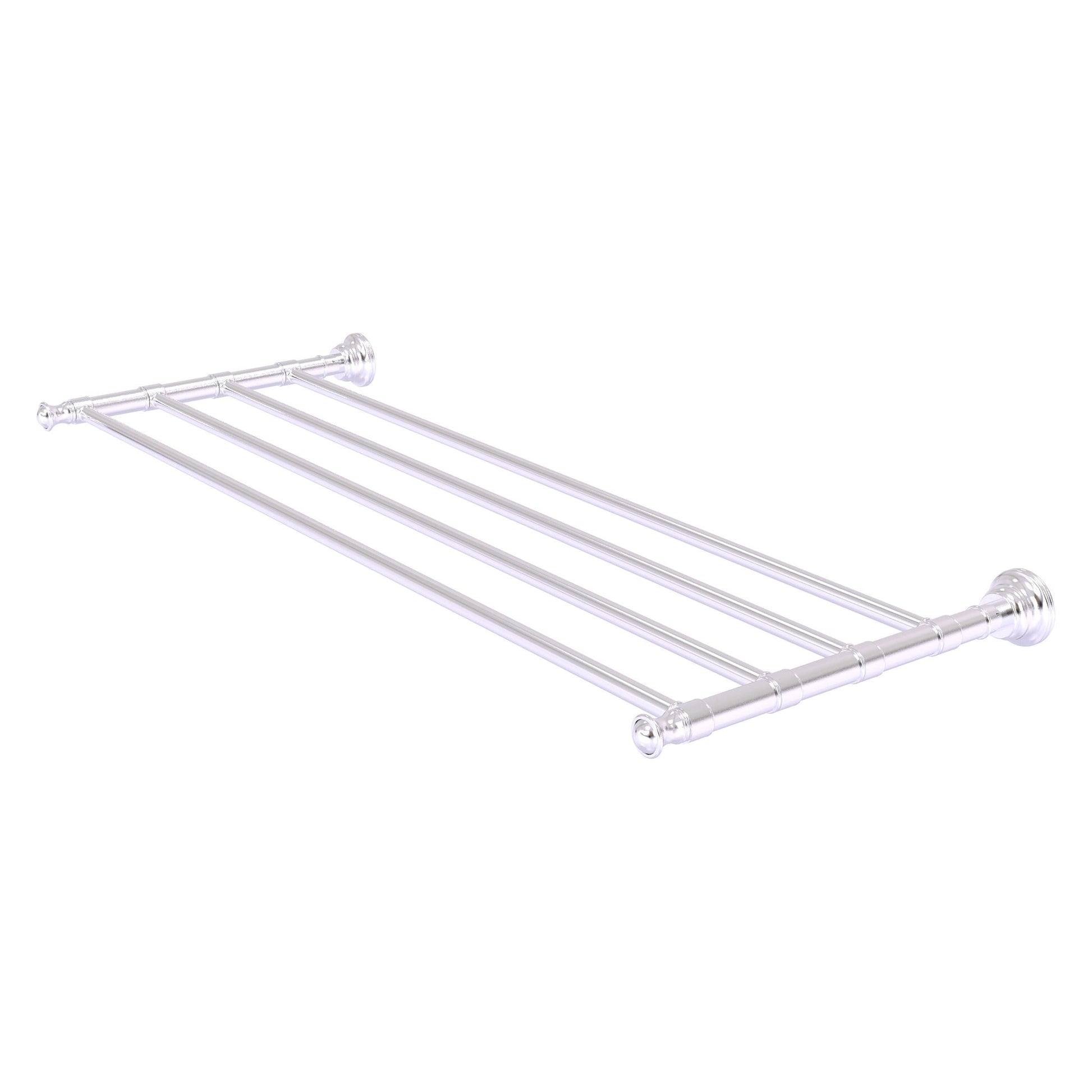Allied Brass Carolina 32" x 12.7" Satin Chrome Solid Brass Towel Shelf