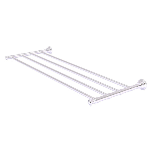 Allied Brass Carolina 32" x 12.7" Satin Chrome Solid Brass Towel Shelf