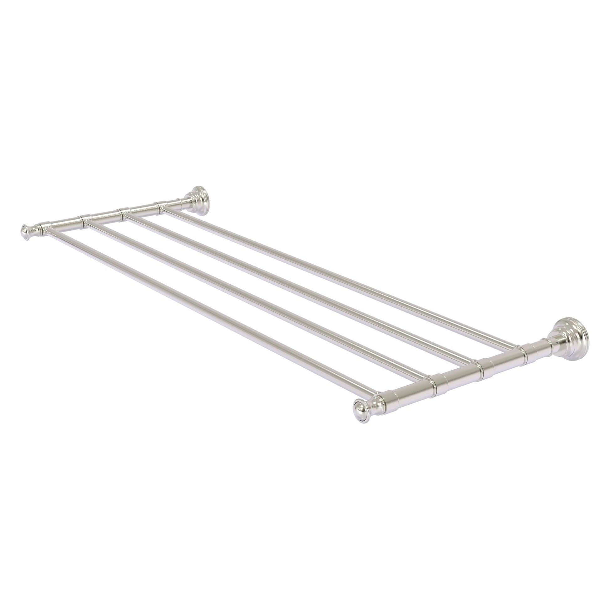 Allied Brass Carolina 32" x 12.7" Satin Nickel Solid Brass Towel Shelf