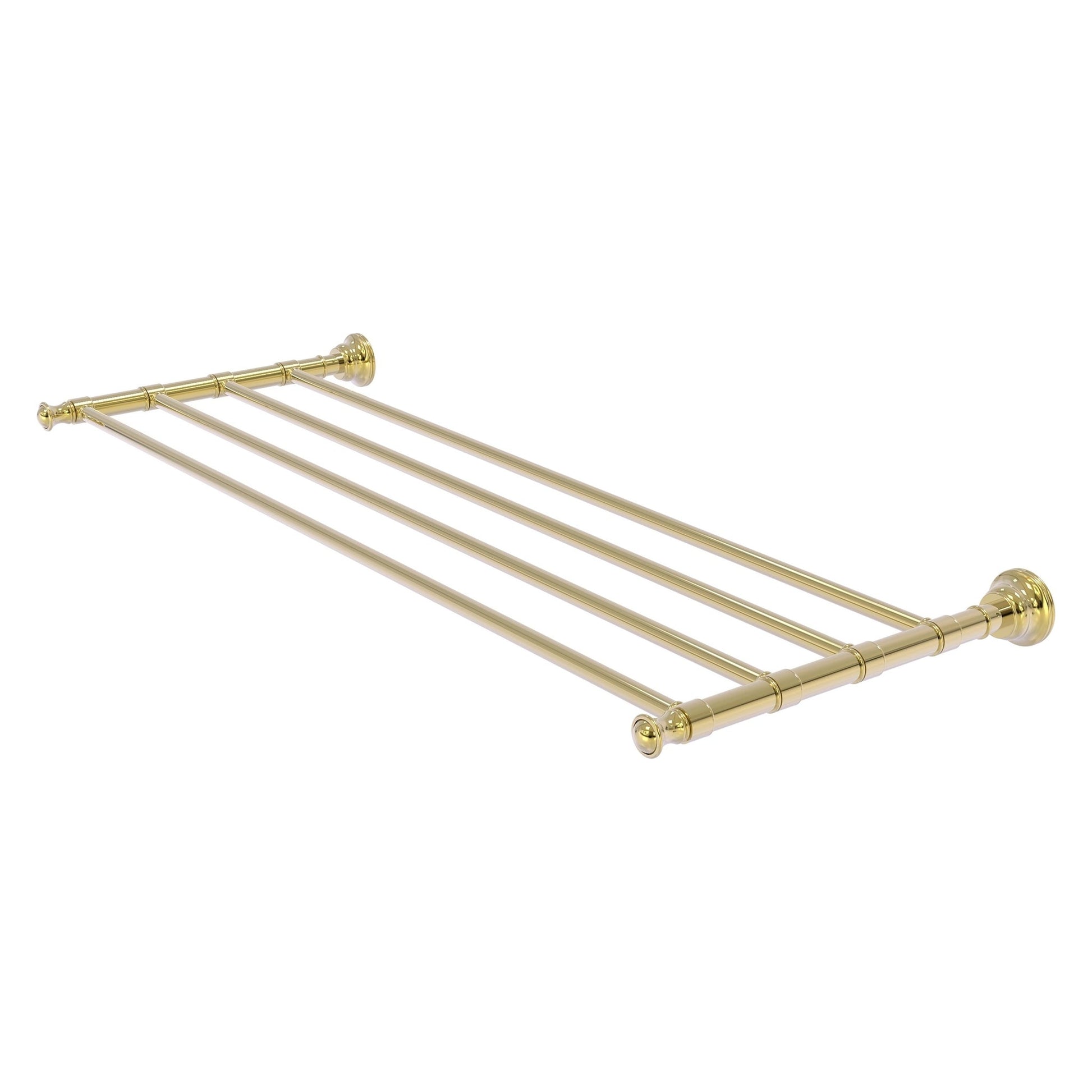 Allied Brass Carolina 32" x 12.7" Unlacquered Brass Solid Brass Towel Shelf