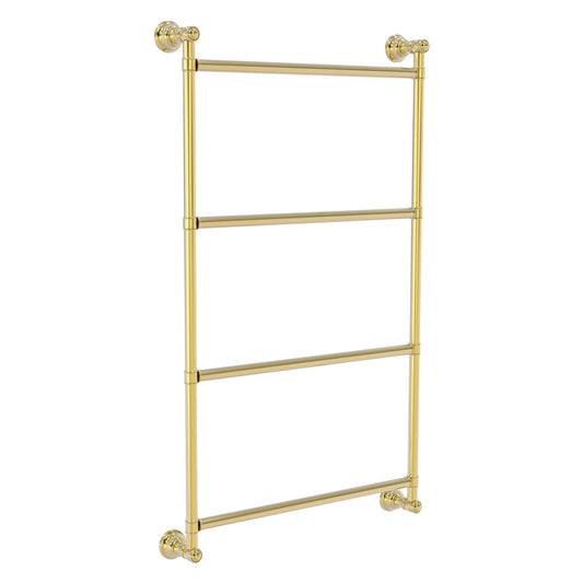 Allied Brass Carolina 36" x 3.3" Unlacquered Brass Solid Brass 4-Tier Ladder Towel Bar