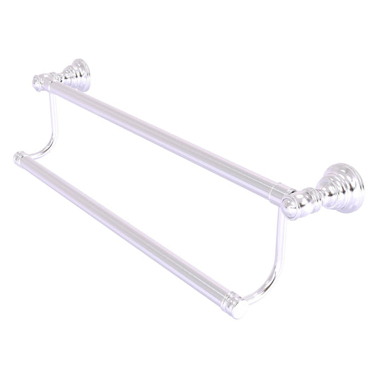 Allied Brass Carolina 36" x 5.2" Satin Chrome Solid Brass Double Towel Bar