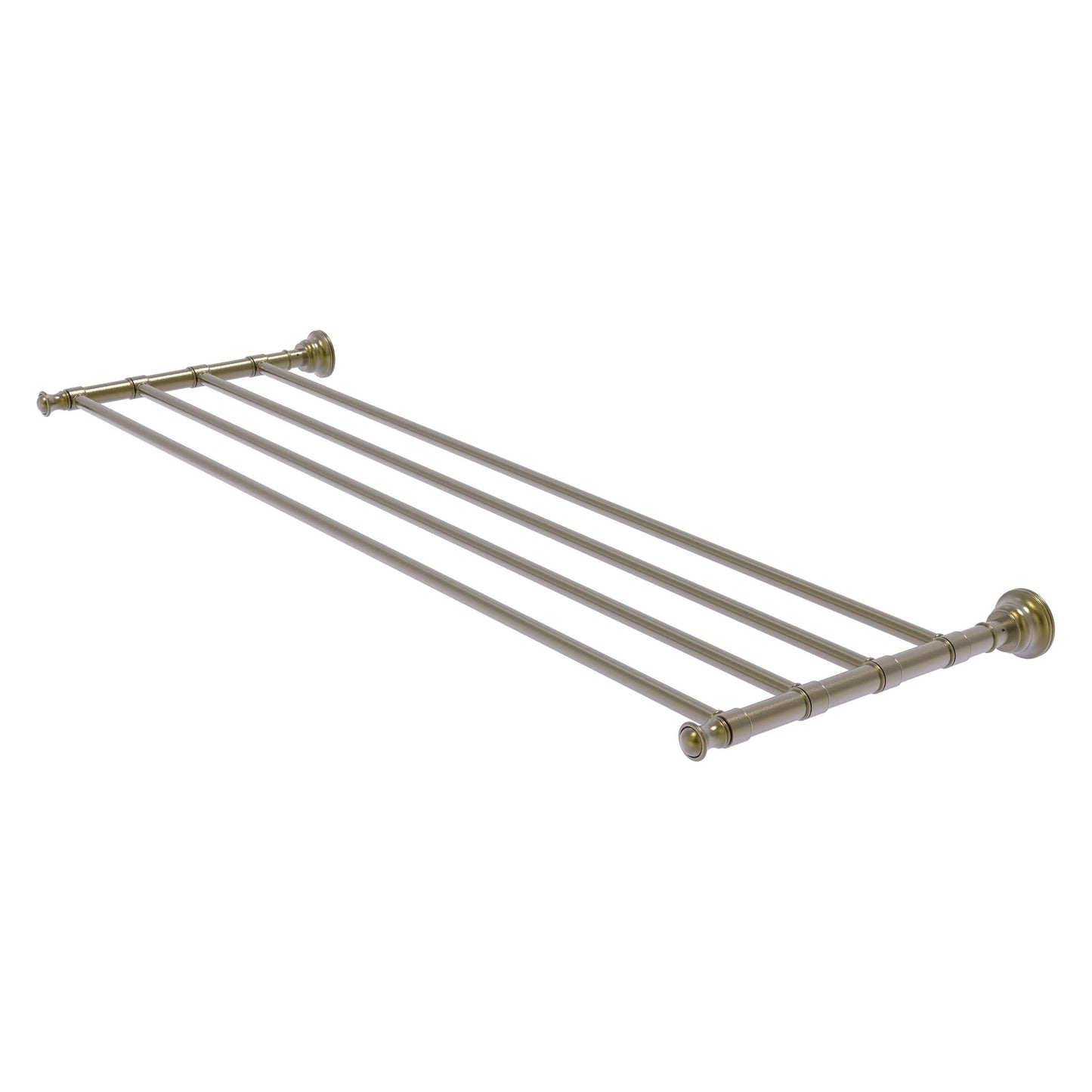 Allied Brass Carolina 38" x 12.7" Antique Brass Solid Brass Towel Shelf