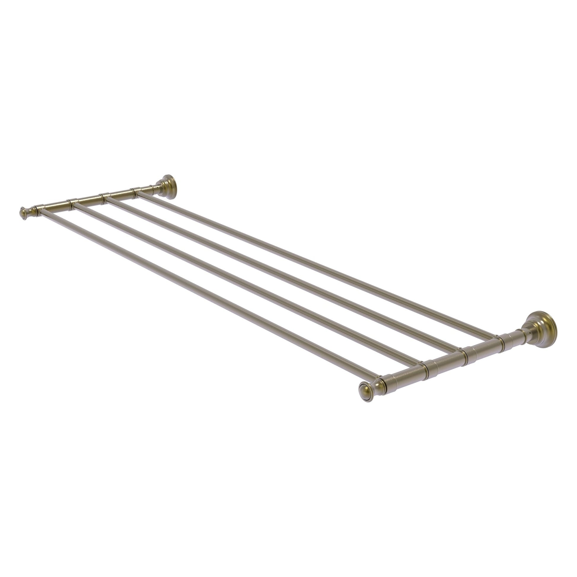 Allied Brass Carolina 38" x 12.7" Antique Brass Solid Brass Towel Shelf