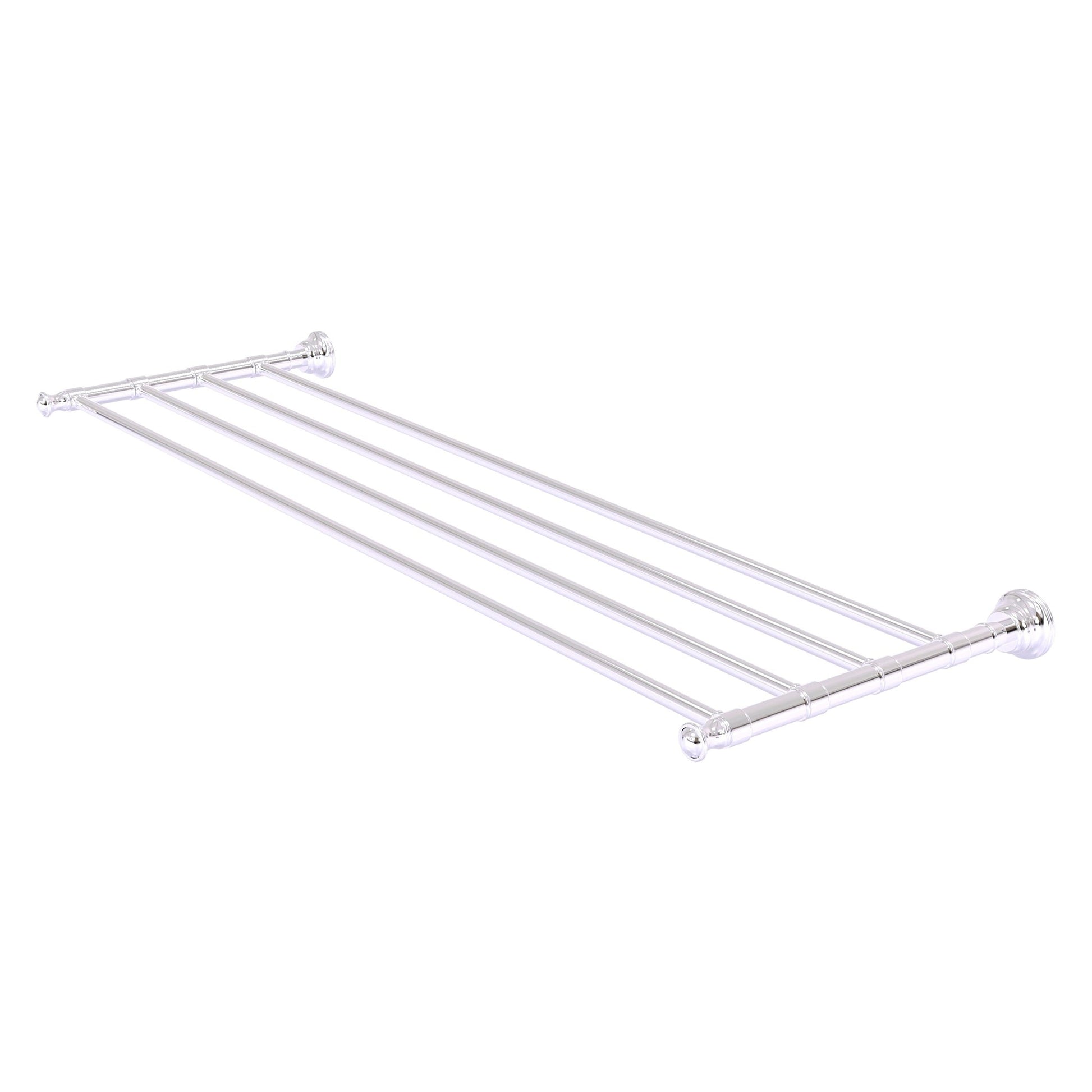 Allied Brass Carolina 38" x 12.7" Polished Chrome Solid Brass Towel Shelf