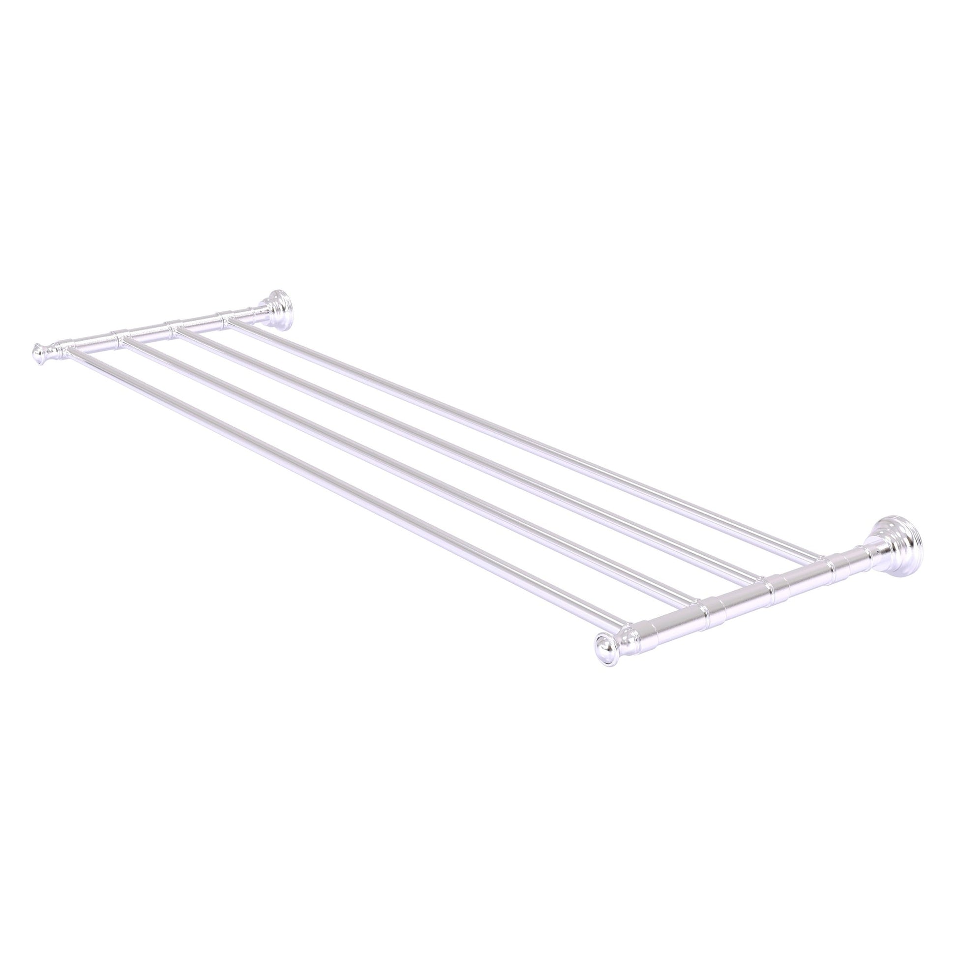 Allied Brass Carolina 38" x 12.7" Satin Chrome Solid Brass Towel Shelf