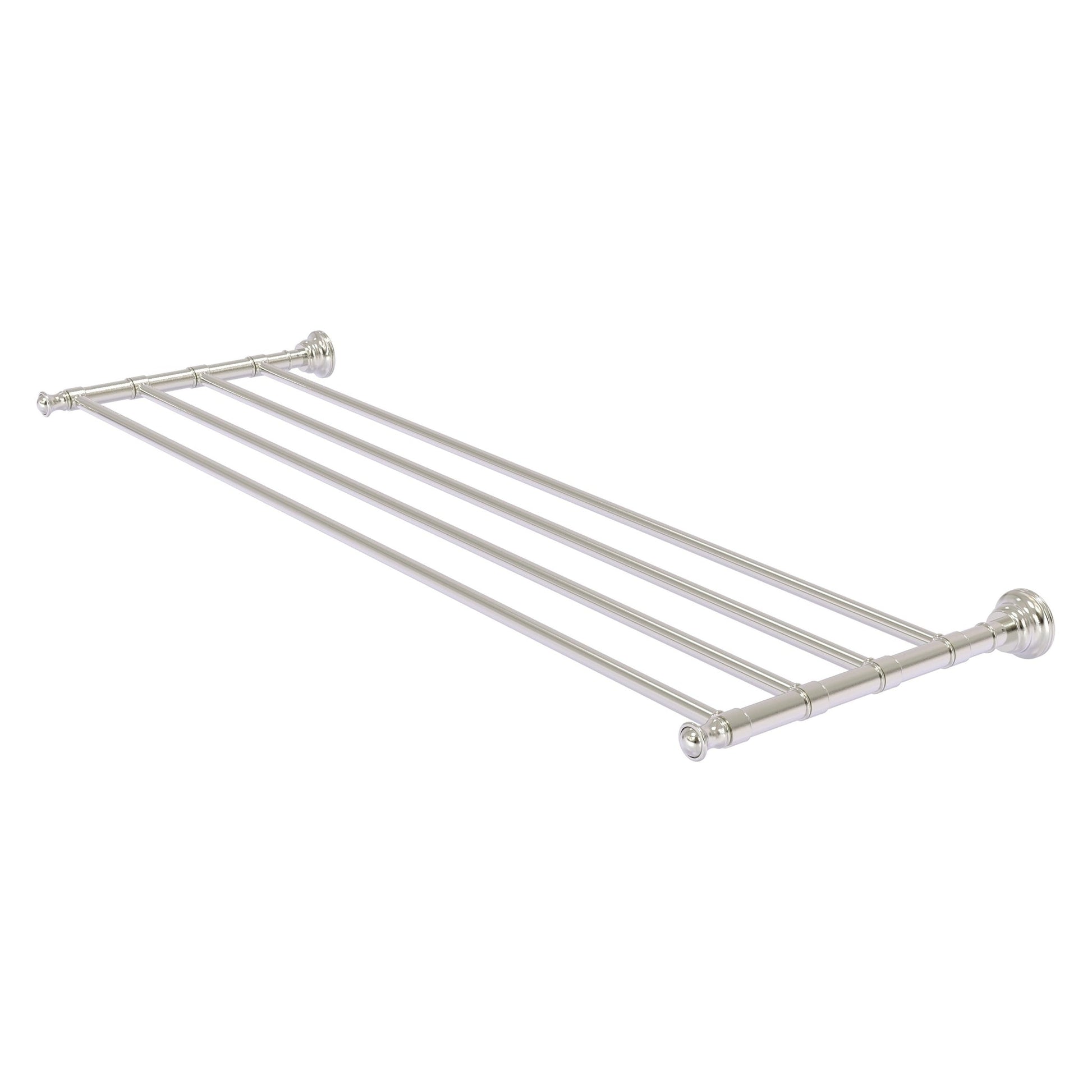 Allied Brass Carolina 38" x 12.7" Satin Nickel Solid Brass Towel Shelf