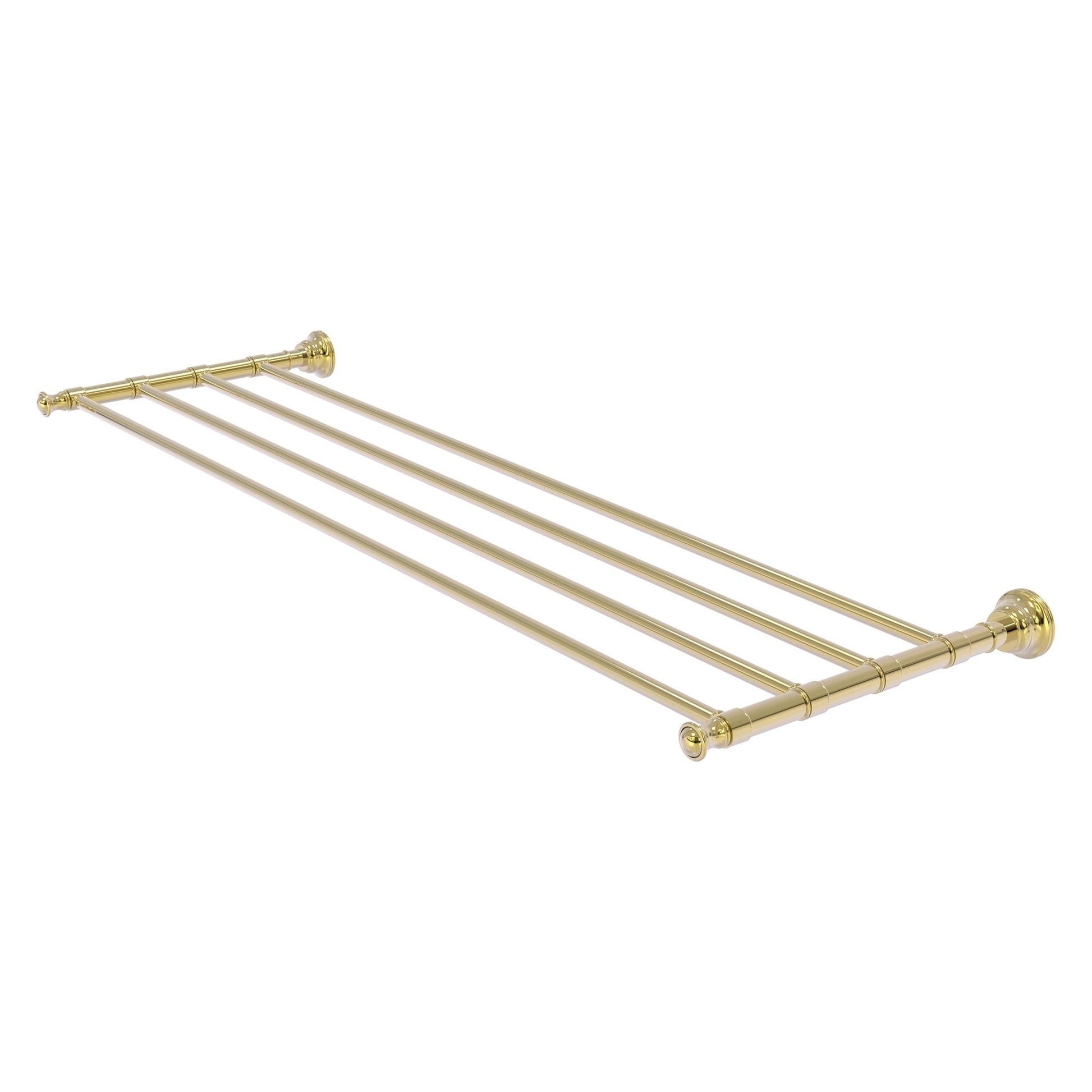 Allied Brass Carolina 38" x 12.7" Unlacquered Brass Solid Brass Towel Shelf