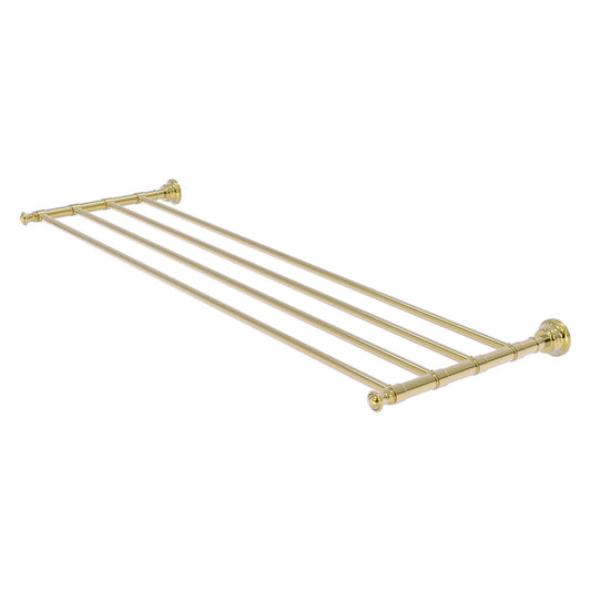 Allied Brass Carolina 38" x 12.7" Unlacquered Brass Solid Brass Towel Shelf