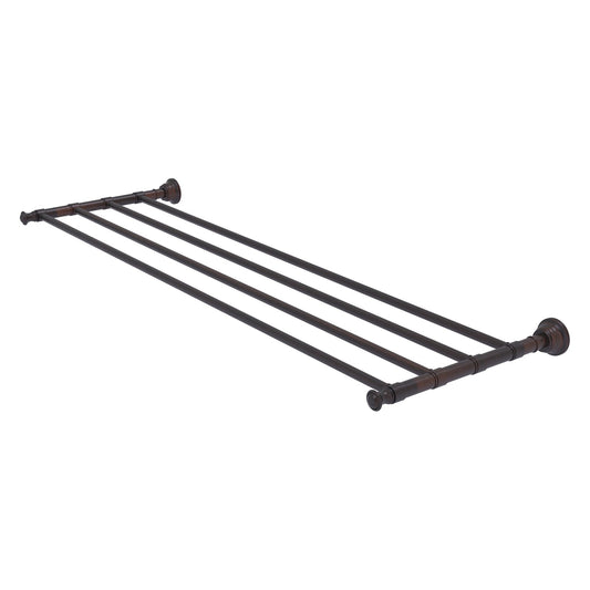 Allied Brass Carolina 38" x 12.7" Venetian Bronze Solid Brass Towel Shelf