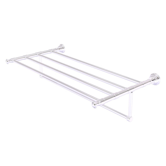 Allied Brass Carolina 38" x 13.7" Polished Chrome Solid Brass Towel Shelf With Integrated Towel Bar