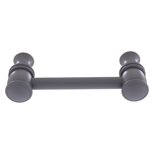 Allied Brass Carolina 3.8" x 1.7" Matte Gray Solid Brass Cabinet Pull