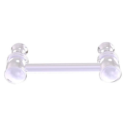 Allied Brass Carolina 3.8" x 1.7" Satin Chrome Solid Brass Cabinet Pull