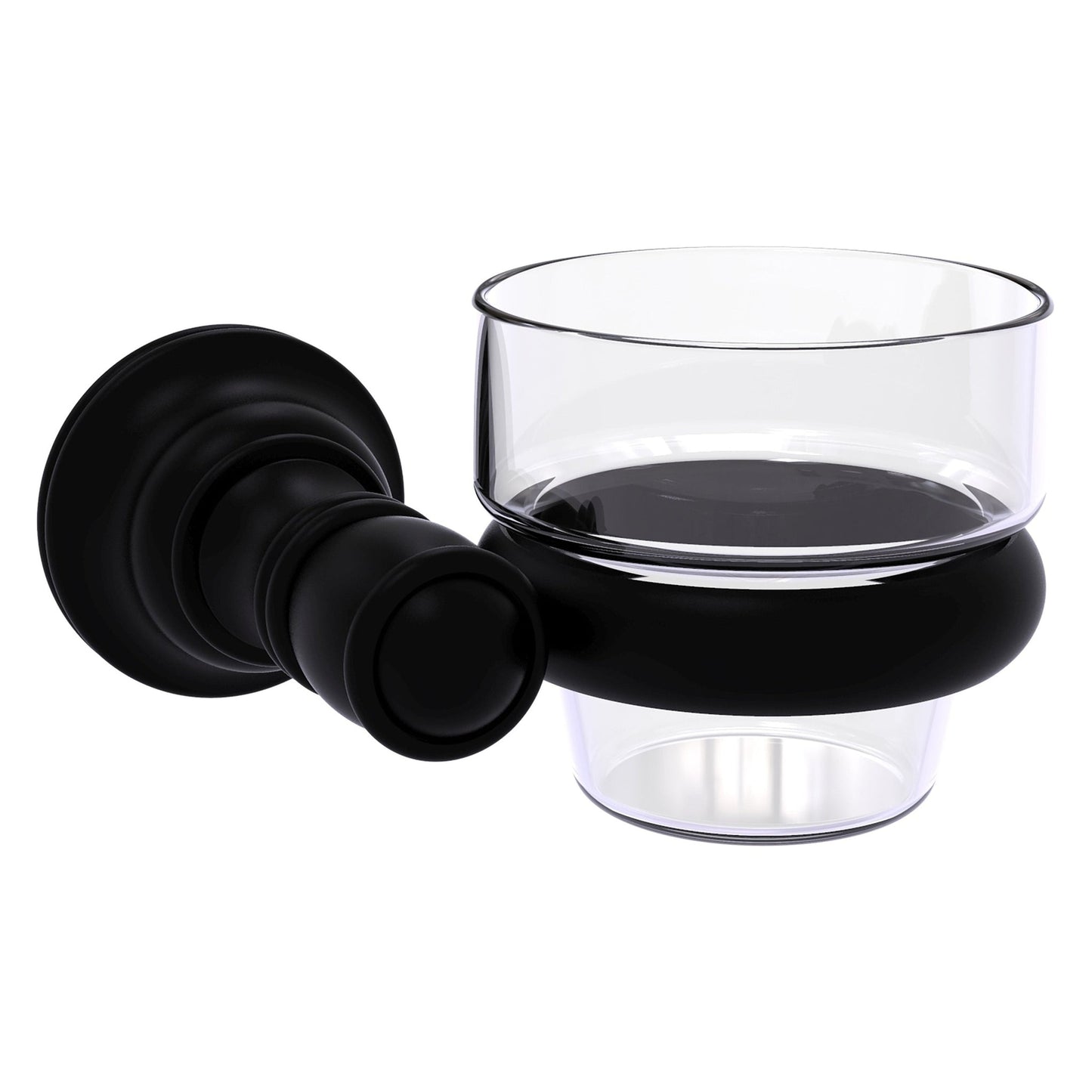 Allied Brass Carolina 4.3" x 4" Matte Black Solid Brass Wall-Mounted Votive Candle Holder
