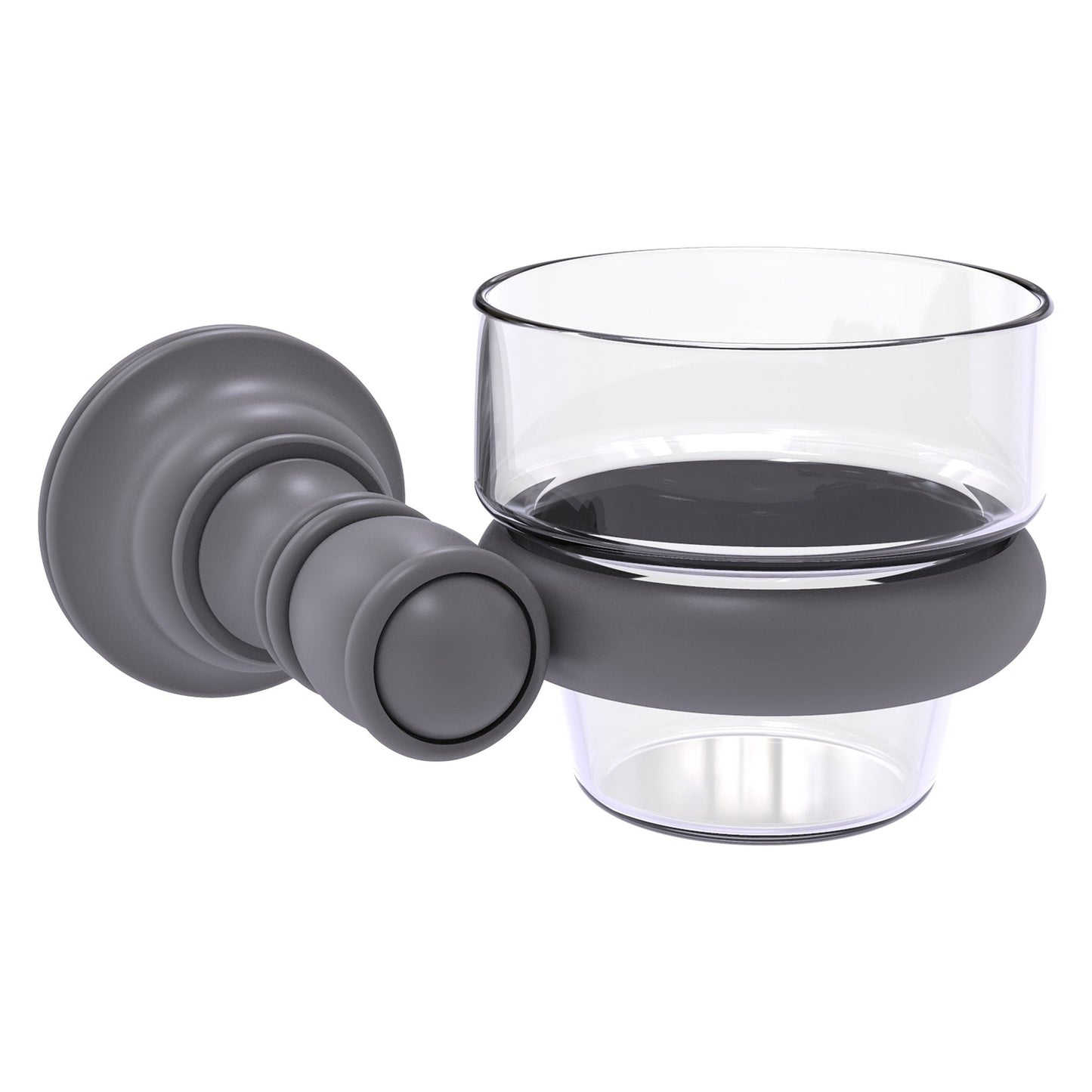 Allied Brass Carolina 4.3" x 4" Matte Gray Solid Brass Wall-Mounted Votive Candle Holder