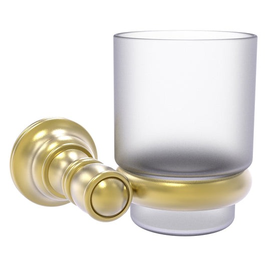 Allied Brass Carolina 4.3" x 4" Satin Brass Solid Brass Wall-Mounted Tumbler Holder