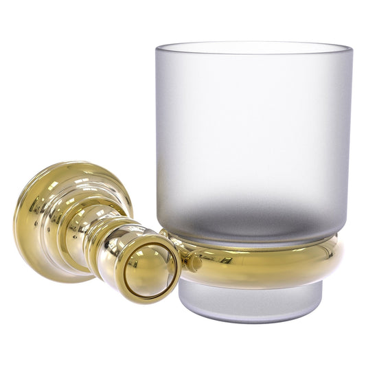 Allied Brass Carolina 4.3" x 4" Unlacquered Brass Solid Brass Wall-Mounted Tumbler Holder