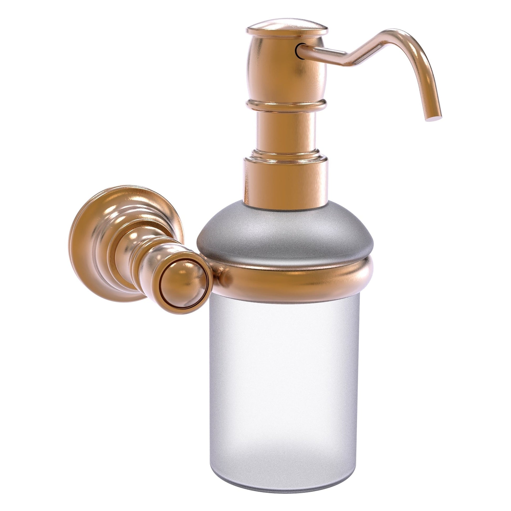 Allied Brass Carolina 4.3" x 7" Brushed Bronze Solid Brass Wall-Mounted Soap Dispenser