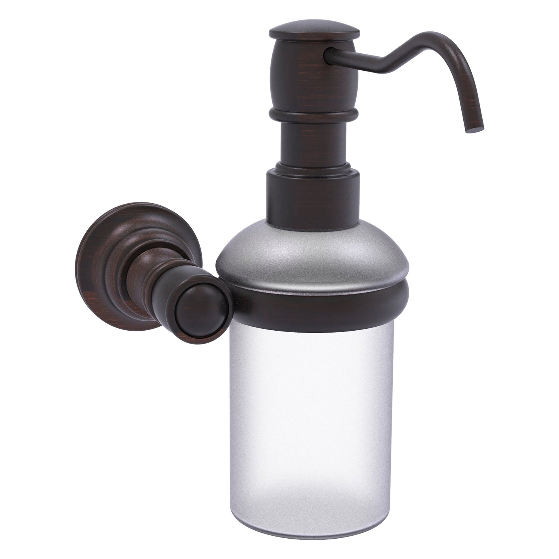 Allied Brass Carolina 4.3" x 7" Venetian Bronze Solid Brass Wall-Mounted Soap Dispenser