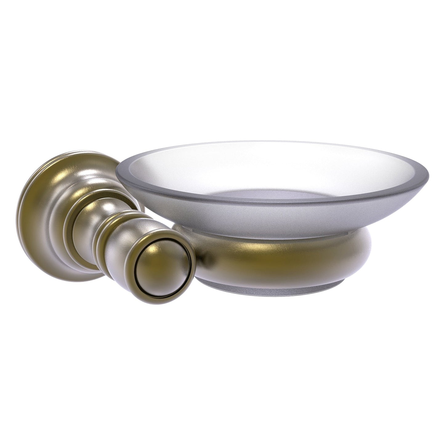 Allied Brass Carolina 5" x 4.6" Antique Brass Solid Brass Wall-Mounted Soap Dish