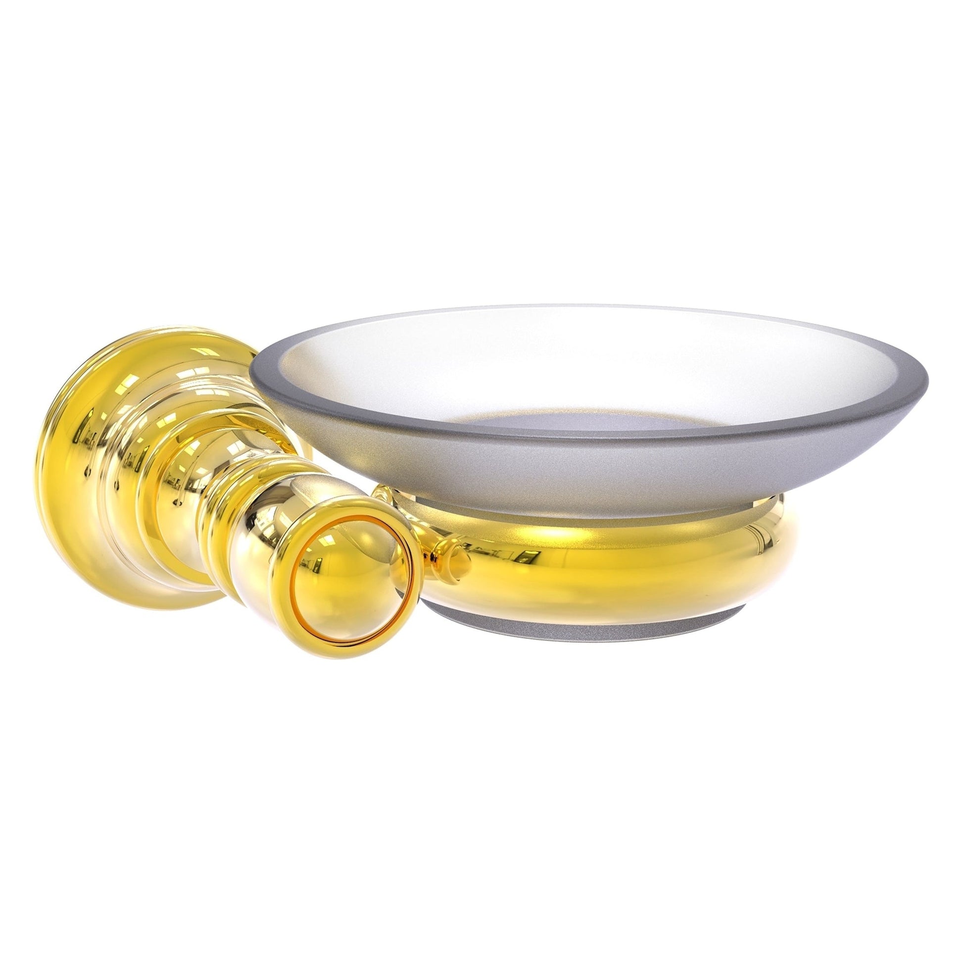 Allied Brass Carolina 5" x 4.6" Polished Brass Solid Brass Wall-Mounted Soap Dish