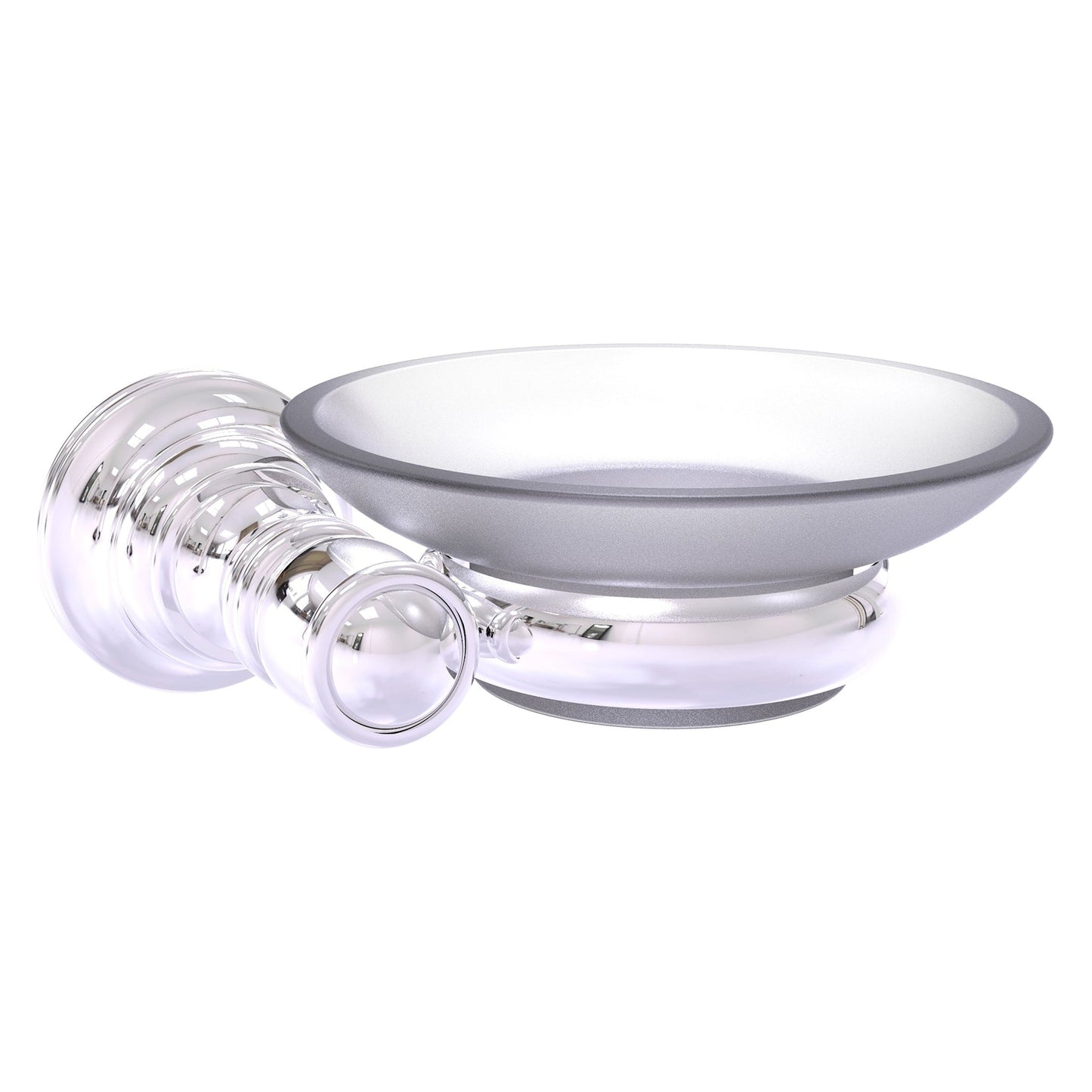 Allied Brass Carolina 5" x 4.6" Polished Chrome Solid Brass Wall-Mounted Soap Dish