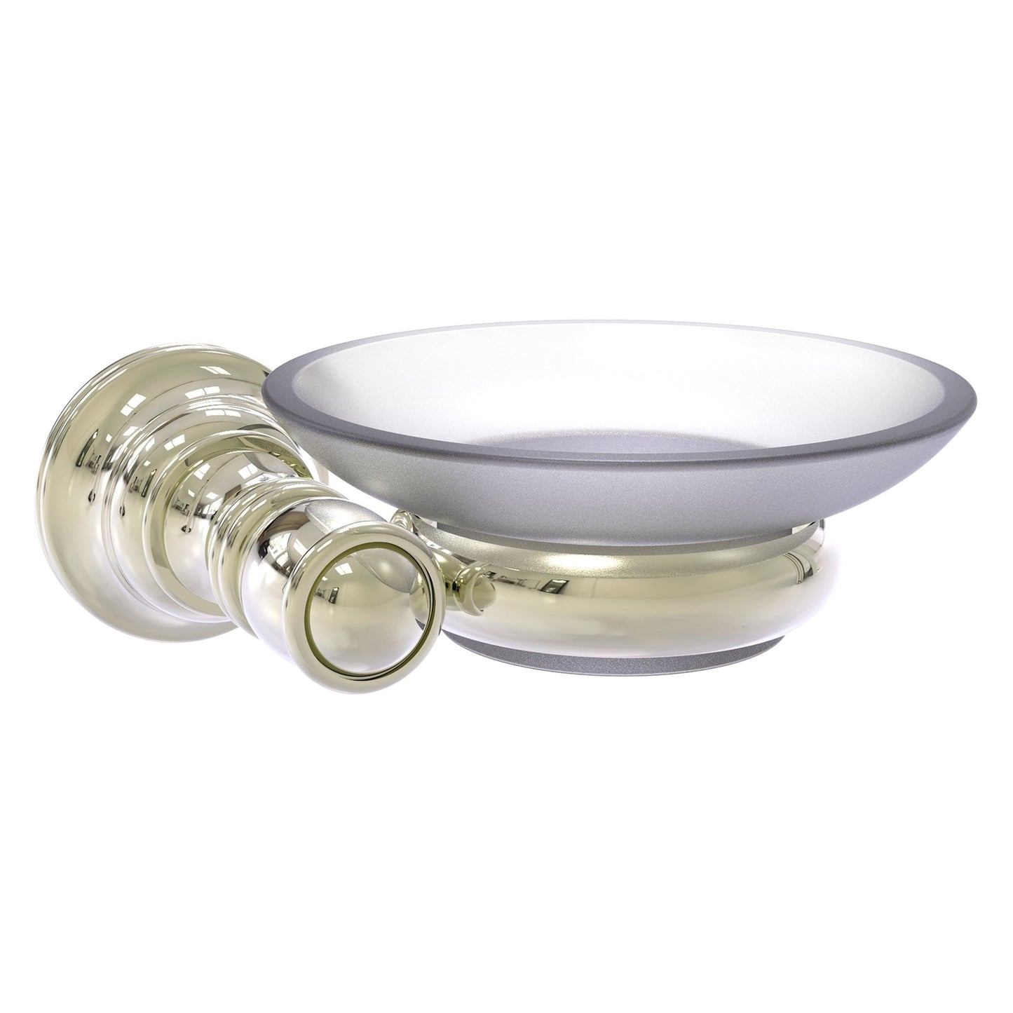 Allied Brass Carolina 5" x 4.6" Polished Nickel Solid Brass Wall-Mounted Soap Dish